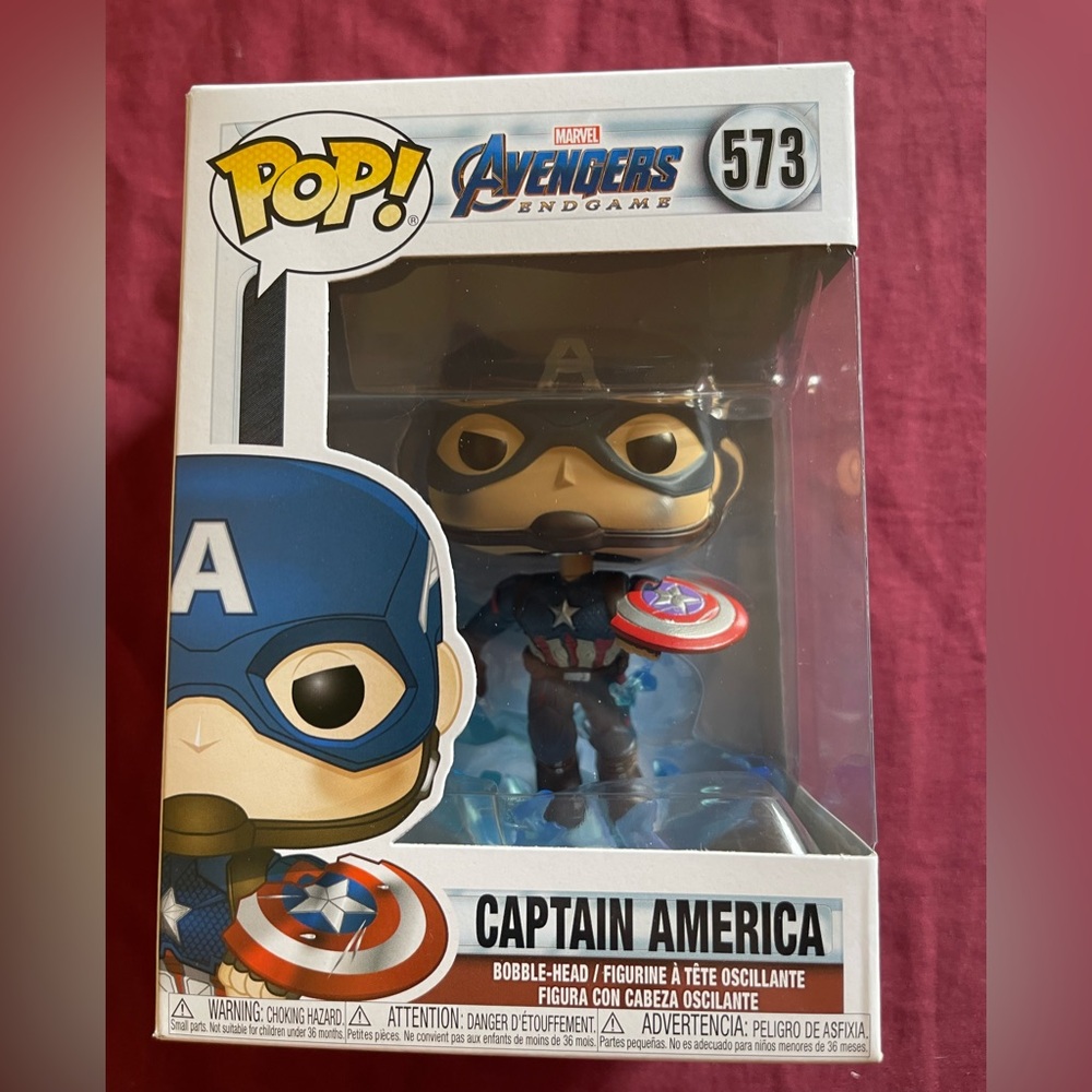 Funko Pop! Marvel Captain America Figure - Blue, Red, White